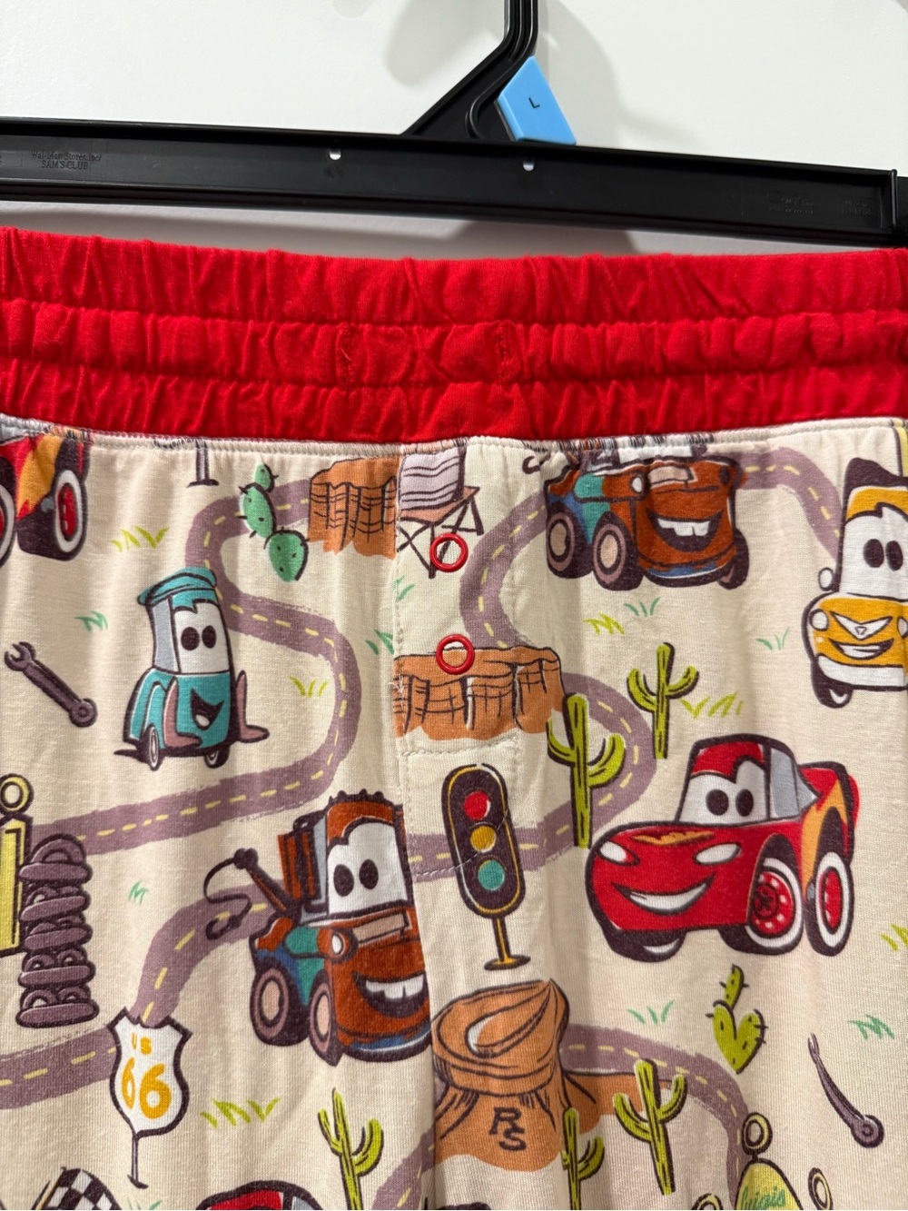 Little Sleepies Cars Print Pajama Pants with Red Trim - Picture 2 of 5